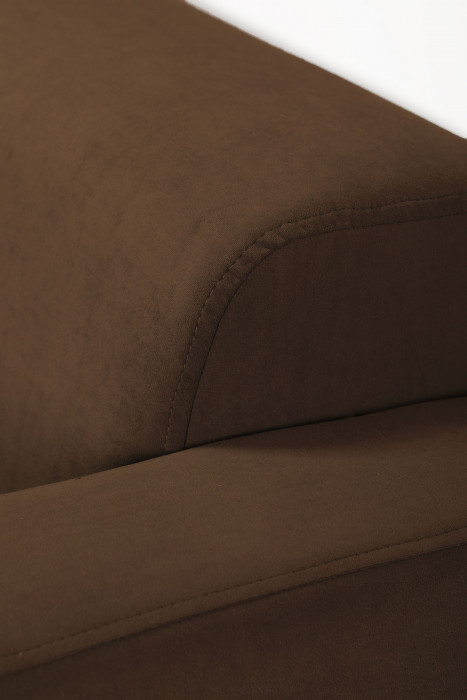 Диван прямой Томи, 200х78х75 см, велюр, коричневый
