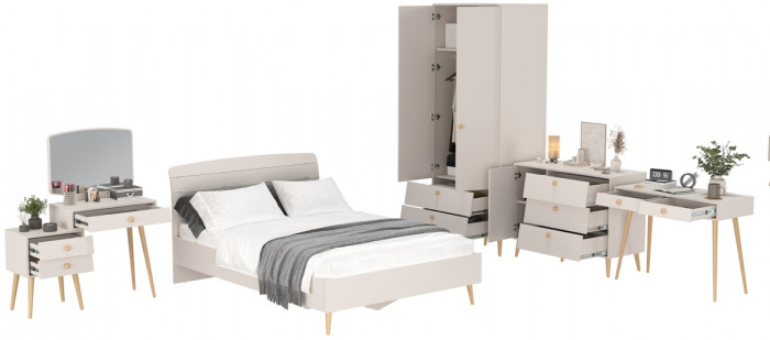 Афина Спальня 09-1400, кашемир серый