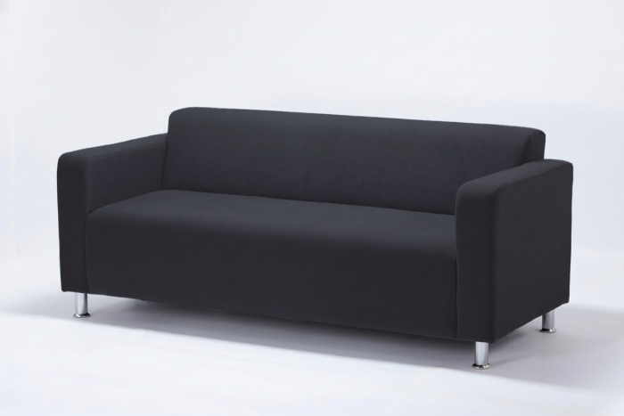 Диван прямой Томи, 200х78х75 см, велюр, черный