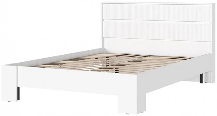 Хелен КР 02 Кровать 1.4х2.0 (1,470х0,928х2,114) белый супермат/белый