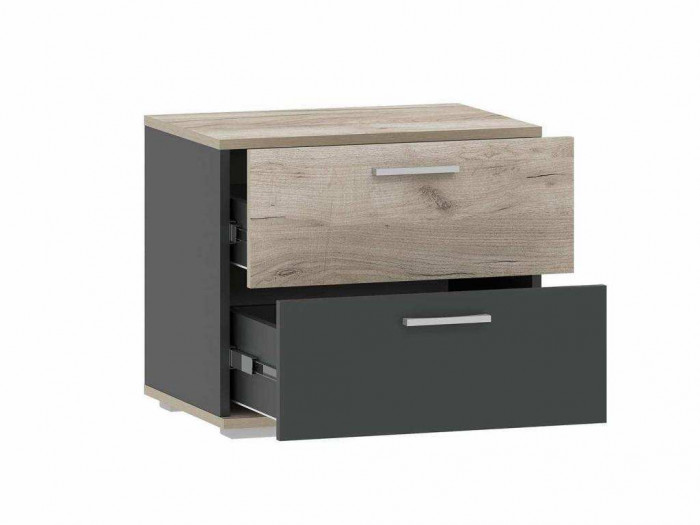 Прихожая Санти-3 Антрацит/Дуб крафт серый