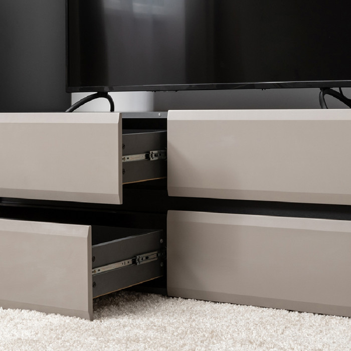 Сидней 13.63 + 13.63 Тумба под ТВ, корпус: антрацит/фасады: МДФ веллюто капучино
