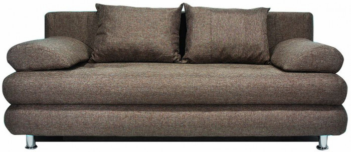 Диван-еврокнижка Фиджи, рогожка коричневая