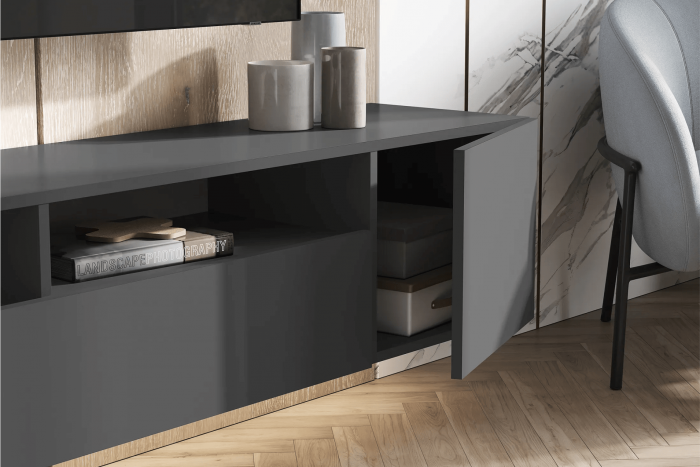 Тумба под ТВ Сити, графит (графит)