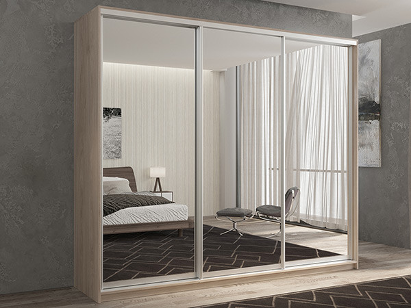 Шкаф-купе Кааппи 1 Кастелло Серый 240х45х230 см