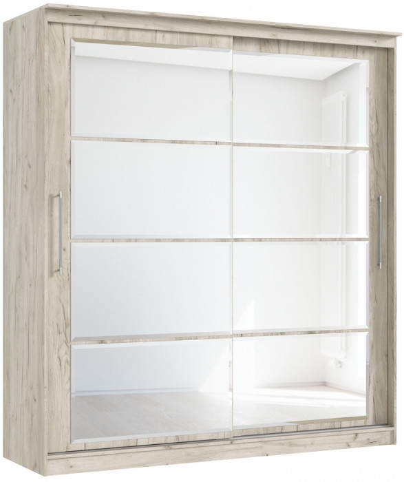 Шкаф-купе Элегант №8 2,0 м, Дуб крафт серый