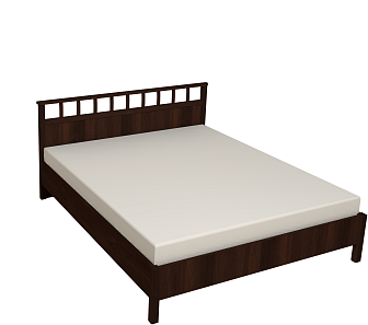 Кровать с ортопедическим основанием (металл) Шерлоск 46 Люкс 180х200, орех