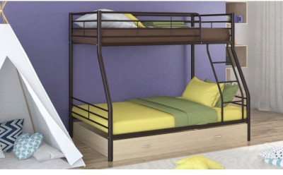 Двухъярусная кровать Гранада-2Я (Белый, Черный)