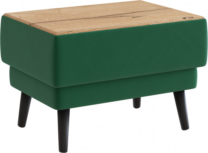 Стол журнальный "Майя", Изумруд/МДФ дуб канадский