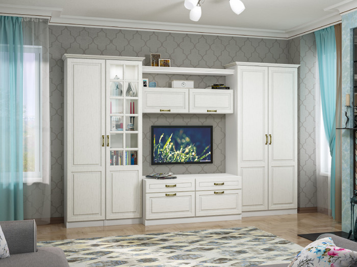 Ливерпуль Комплект карнизов 500, цвет ясень ваниль, ШхГхВ 58,2х43,5х3,2 см.