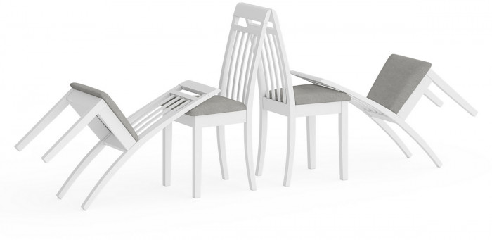 Четыре стула Мебель--24 Гольф-11 разборных, белый