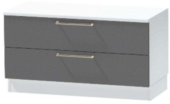 Тумба-5 прикроватная напольная "Иннэс-7", Белый/Графит