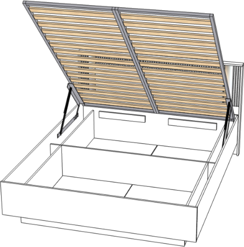 Кровать КИНГ-САЙЗ 180х200 "Харди" с ПМ - Латте/Ирландский ликер
