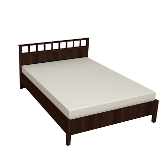 Кровать с ортопедическим основанием (металл) Шерлоск 47 Люкс 160х200, орех