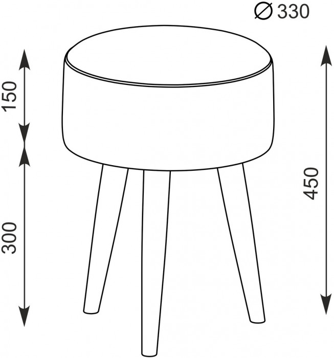 Афина Спальня 4-25901М1к.с. Трюмо + Банкетка 6-5132ТКчёр Юна, кашемир серый/ткань чёрная