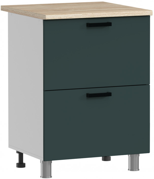 МК Аленушка Н2Я 600 Лаванда Изумруд, скоба черный (без столешницы)