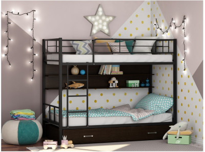 Двухъярусная кровать Севилья 2ПЯ (Слоновая кость, Венге)