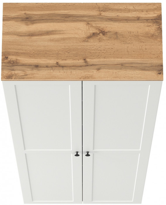 Остин 16.307 Шкаф, белый шагрень/дуб крафт золотой