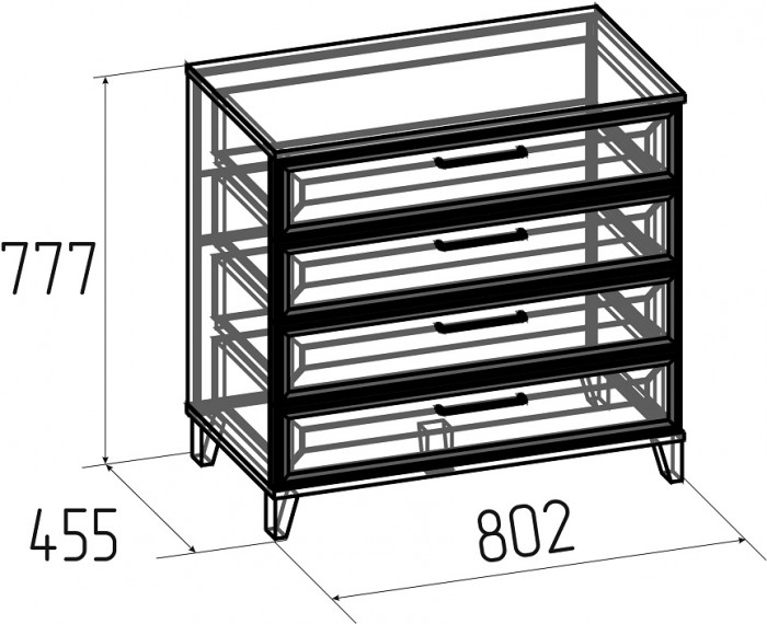 Комод с ящиками Аурелио 6, белый