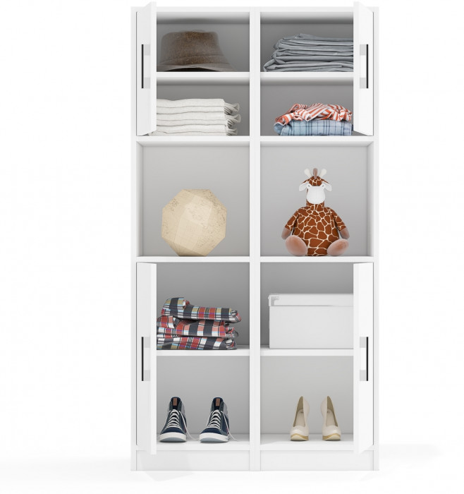 Два Пенала С-МД-СК9П к компьютерному столу С-МД-СК9, цвет белый шагрень, ШхГхВ 86х45х160 см., универсальная сборка