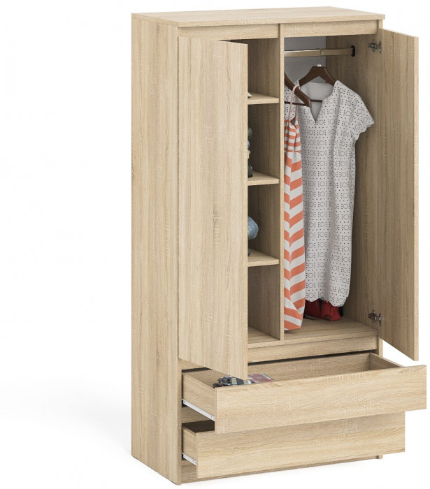 Мори Шкаф МШ900.1, цвет дуб сонома, ШхГхВ 90,4х50,4х179,6 см.