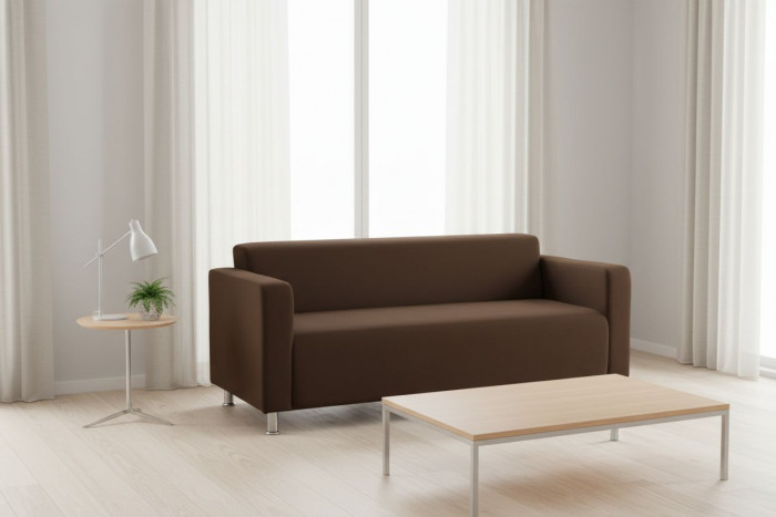 Диван прямой Томи, 180х78х75 см, велюр, коричневый