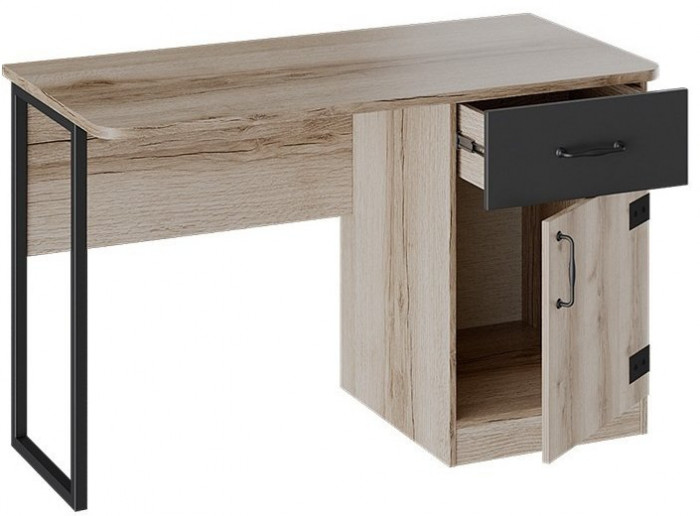 Окланд ТД-324.15.02 Стол письменный с ящиком (Фон Черный/Дуб Делано)