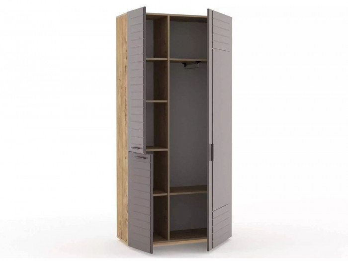 НМ 013.36 Шкаф для одежды Ливорно /дуб бунратти/софт графит