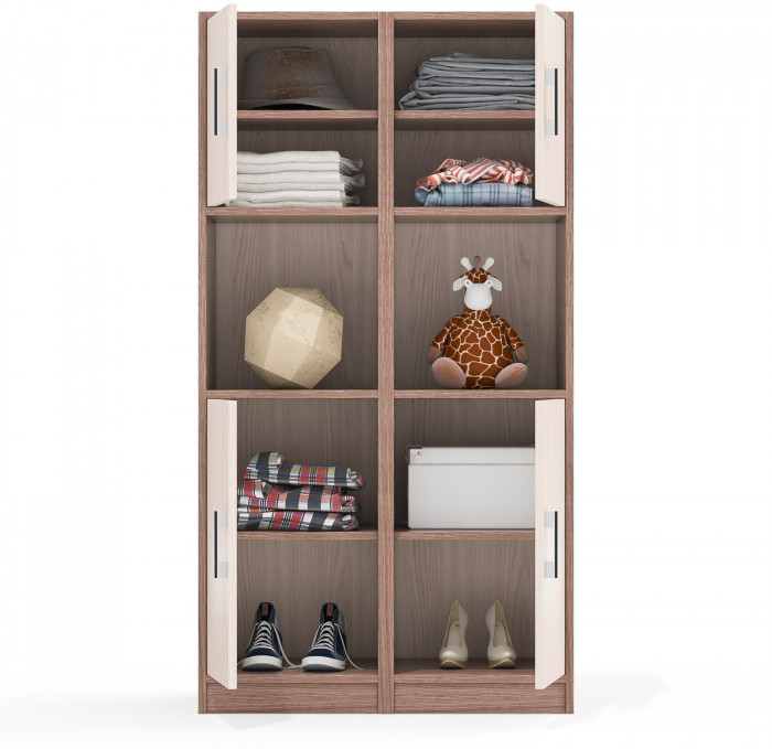 Два Пенала С-МД-СК9П к компьютерному столу С-МД-СК9, цвет ясень шимо светлый/ясень шимо тёмный, ШхГхВ 86х45х160 см., универсальная сборка