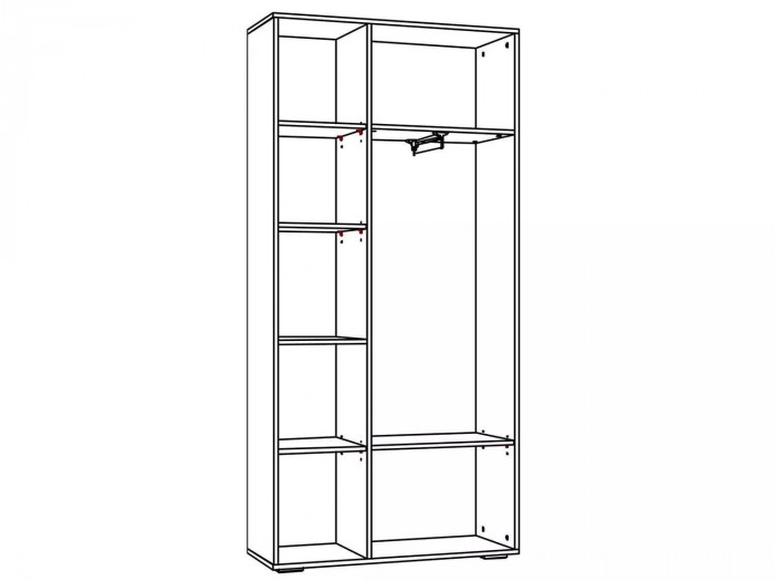 НМ 013.36 Шкаф для одежды с зеркалом Ливорно /дуб бунратти/софт графит