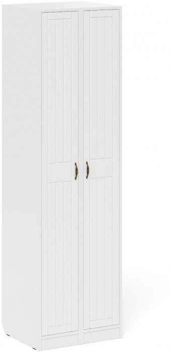 Прихожая П-6-500 Пенал + Пенал, белая шагрень/фасады МДФ белое дерево фрезеровка прованс