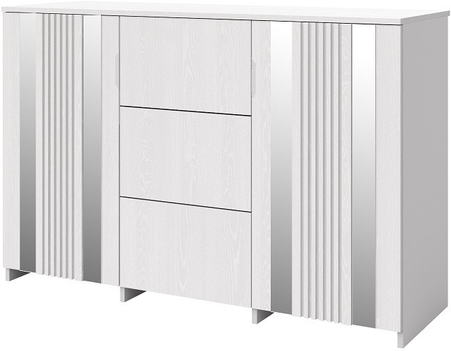 Модульная спальня "Харди", композиция 1 - Белый текстурный/Ясень белый