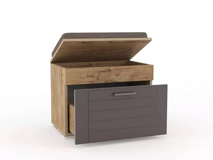НМ 040.63 Тумба для обуви Ливорно /дуб бунратти/софт графит