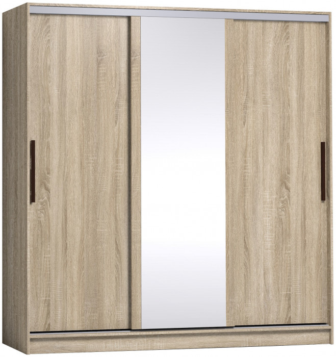 Шкаф-купе с зеркалом Стрике 2000 Сонома