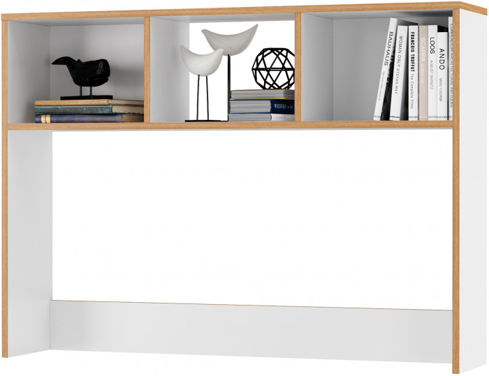 Вуди 13.161 Надстройка на стол, белый премиум/дуб крафт золотой