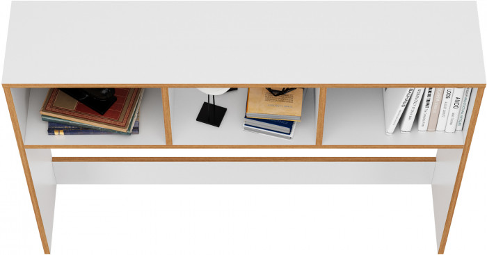 Вуди 13.161 Надстройка на стол, белый премиум/дуб крафт золотой