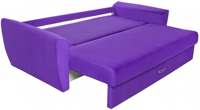 Диван-еврокнижка Амстердам Люкс, 160х195, пружинный блок, велюр фиолетовый