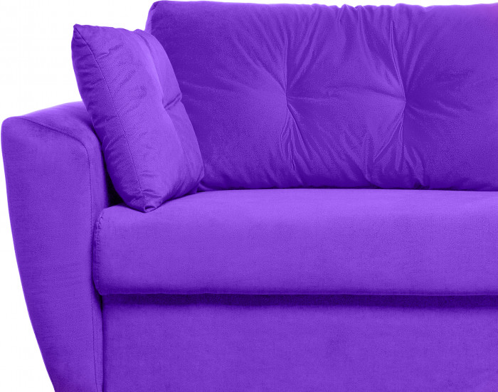 Диван-еврокнижка Амстердам Люкс, 160х195, пружинный блок, велюр фиолетовый