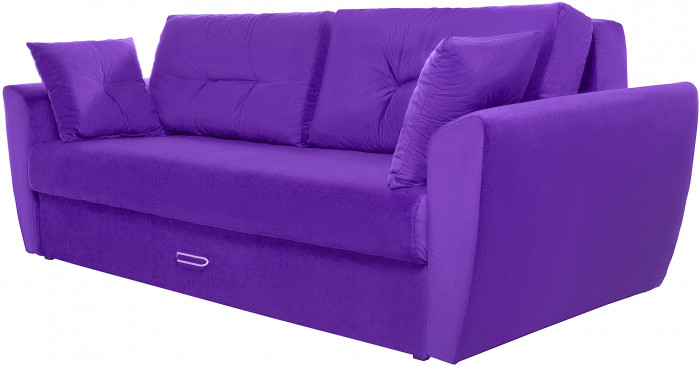 Диван-еврокнижка Амстердам Люкс, 160х195, пружинный блок, велюр фиолетовый