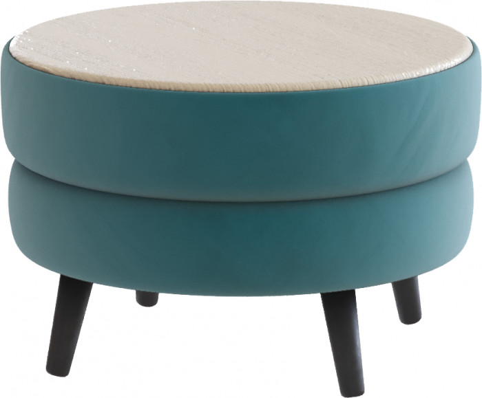 Стол журнальный "Рамус", Бирюза/МДФ клен кремовый