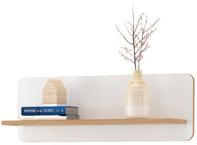 Вуди 15.46 Полка, белый премиум/дуб крафт золотой