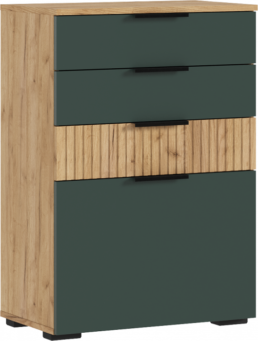 Модульная гостиная, Дуб крафт/Изумрудный