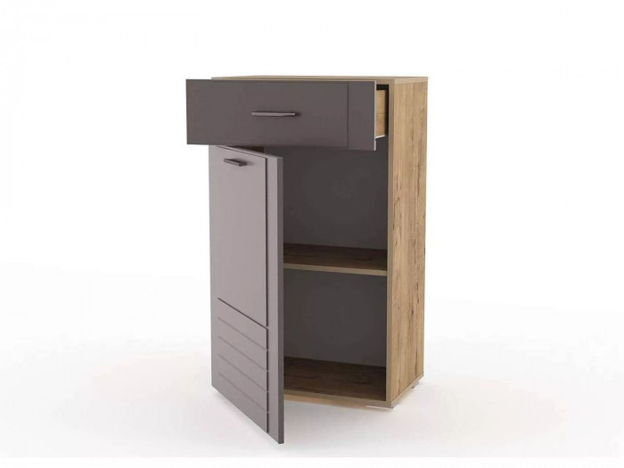 НМ 040.65 ЛВ Тумба для обуви Ливорно /дуб бунратти/софт графит