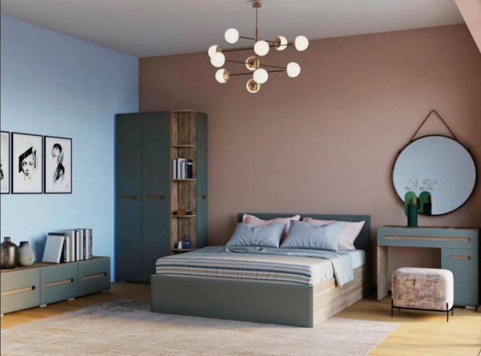 Кровать с реечным настилом Наоми КР-11 160х200, графит