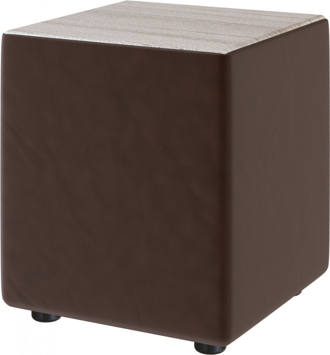 Пуфик "Стивен", Коричневый/МДФ сандал белый