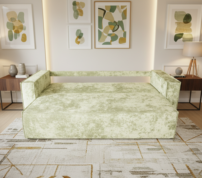 Диван-еврокнижка Лофт Люкс Плюш с подсветкой, 140х195, бежевый