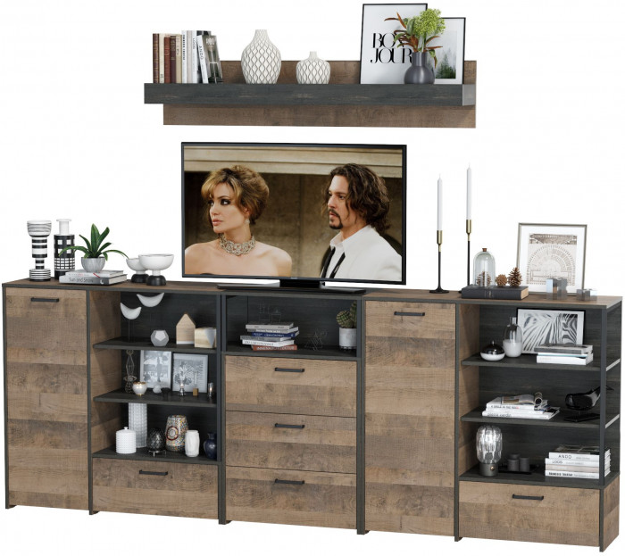 Трувор Гостиная 005, дуб гранж песочный/интра