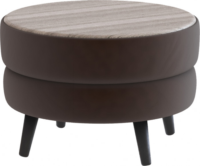 Стол журнальный "Рамус", Коричневый/МДФ сандал белый