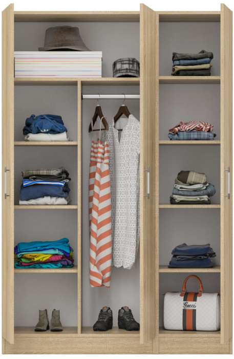 Шкаф 2-х створчатый + Пенал Стандарт, дуб сонома