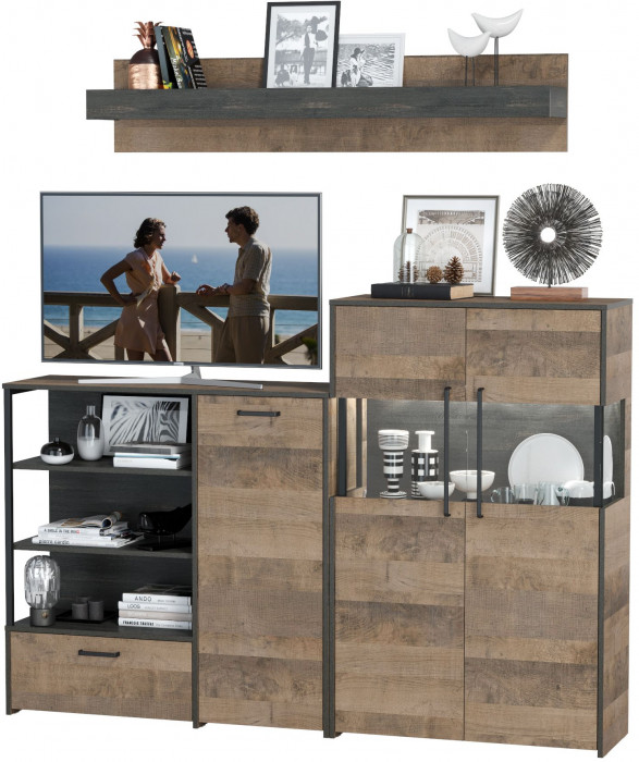 Трувор Гостиная 006, дуб гранж песочный/интра